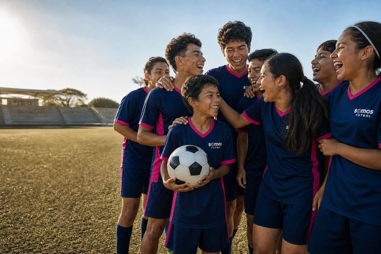 Jugadores de fútbol en entrenamiento